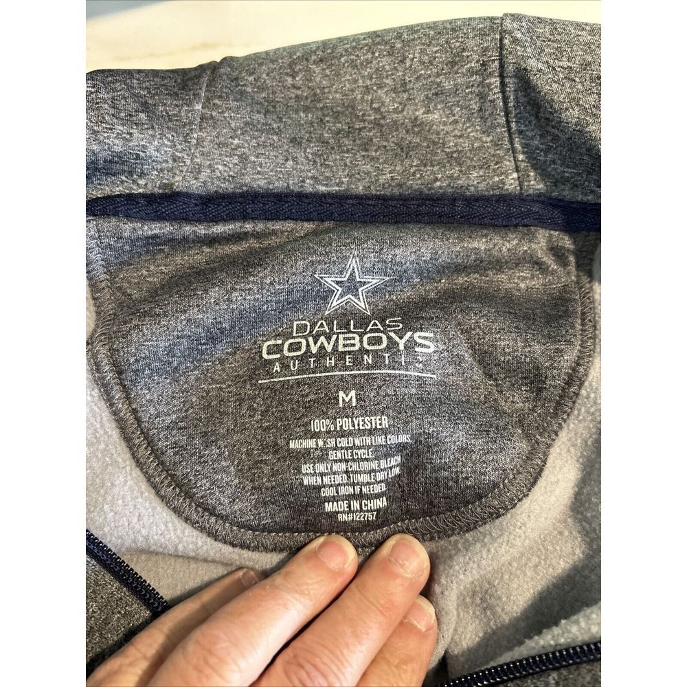 Dallas Cowboys NFL Pro Line Heavy Fleece Lined Blue Hoodie Men's M - Picture 8 of 8